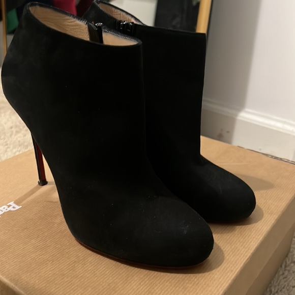 100MM Black Suede Bellissima Booties - Picture 4 of 6